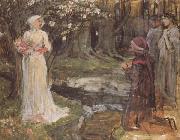 John William Waterhouse, Study for Dante and Beatrice (mk41)